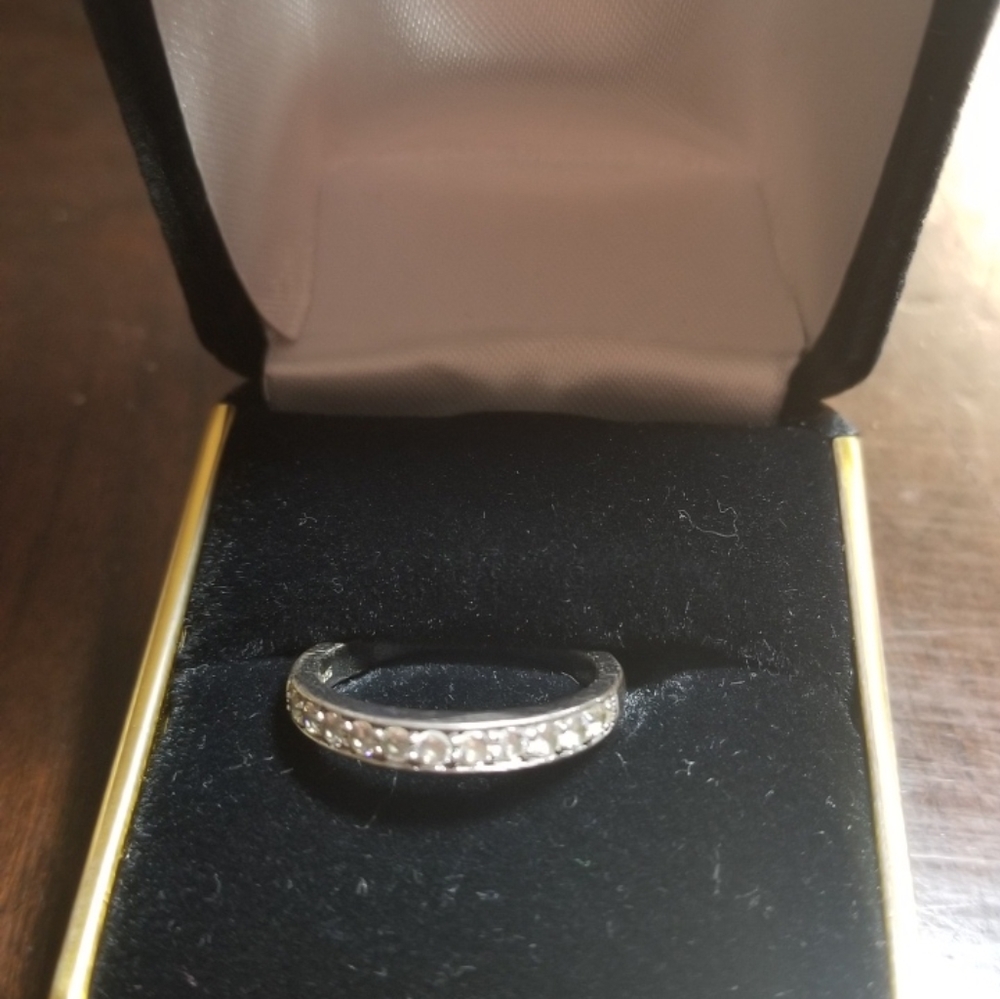 White gold silver plated 925 band
